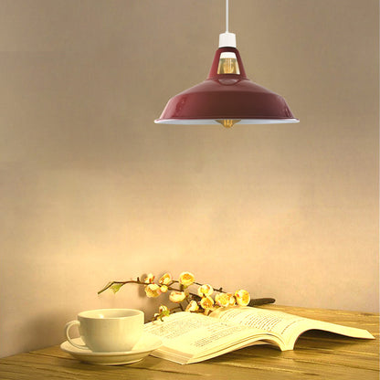 Retro Metal Barn Light Easy Fit Shades Ceiling Pendant Lampshades - Application Image 1
