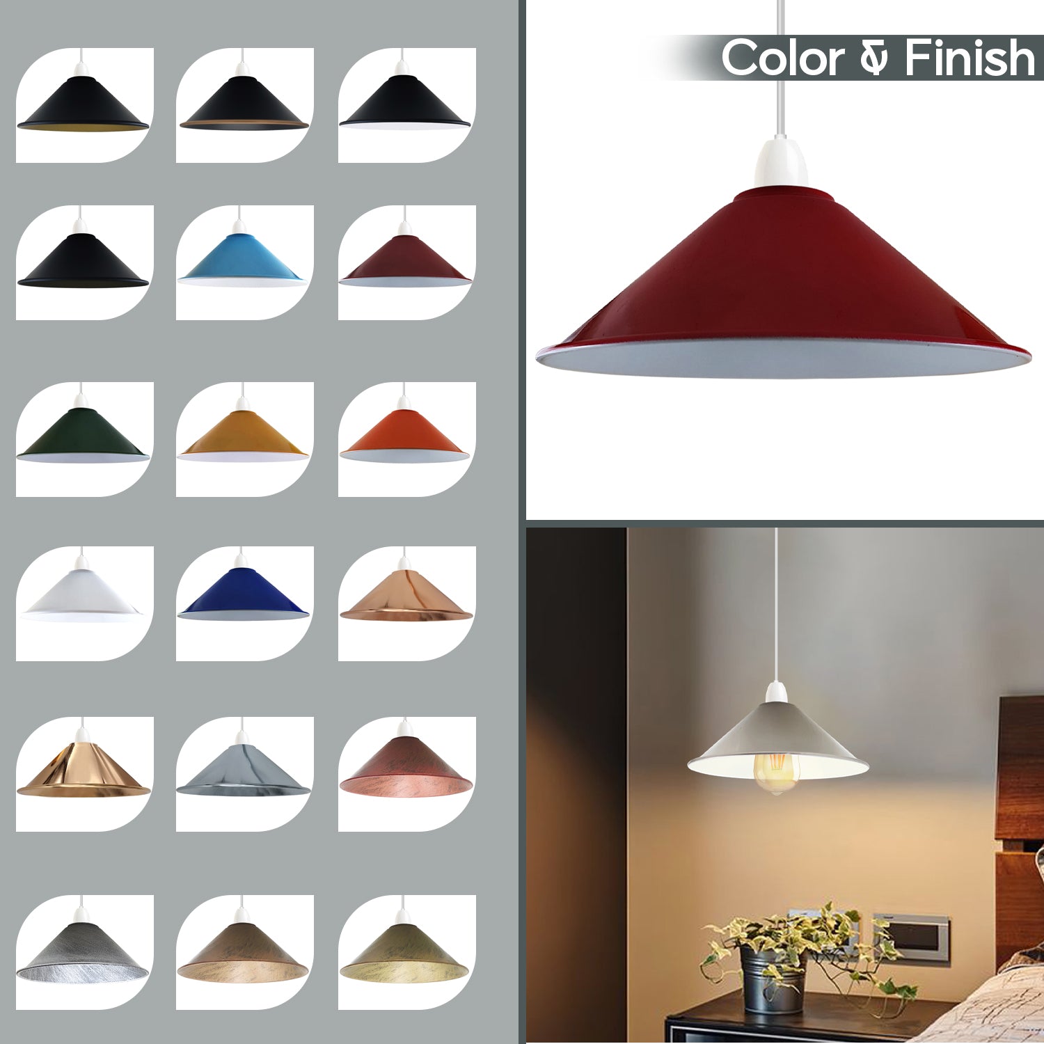 Vintage inspired lighting ideas and Cone lamp shades