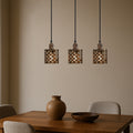 Industrial Vintage Retro Drum Cylinder shape Brushed copper Metal Ceiling 3 way rectangle Pendant cage Lights E27~2849