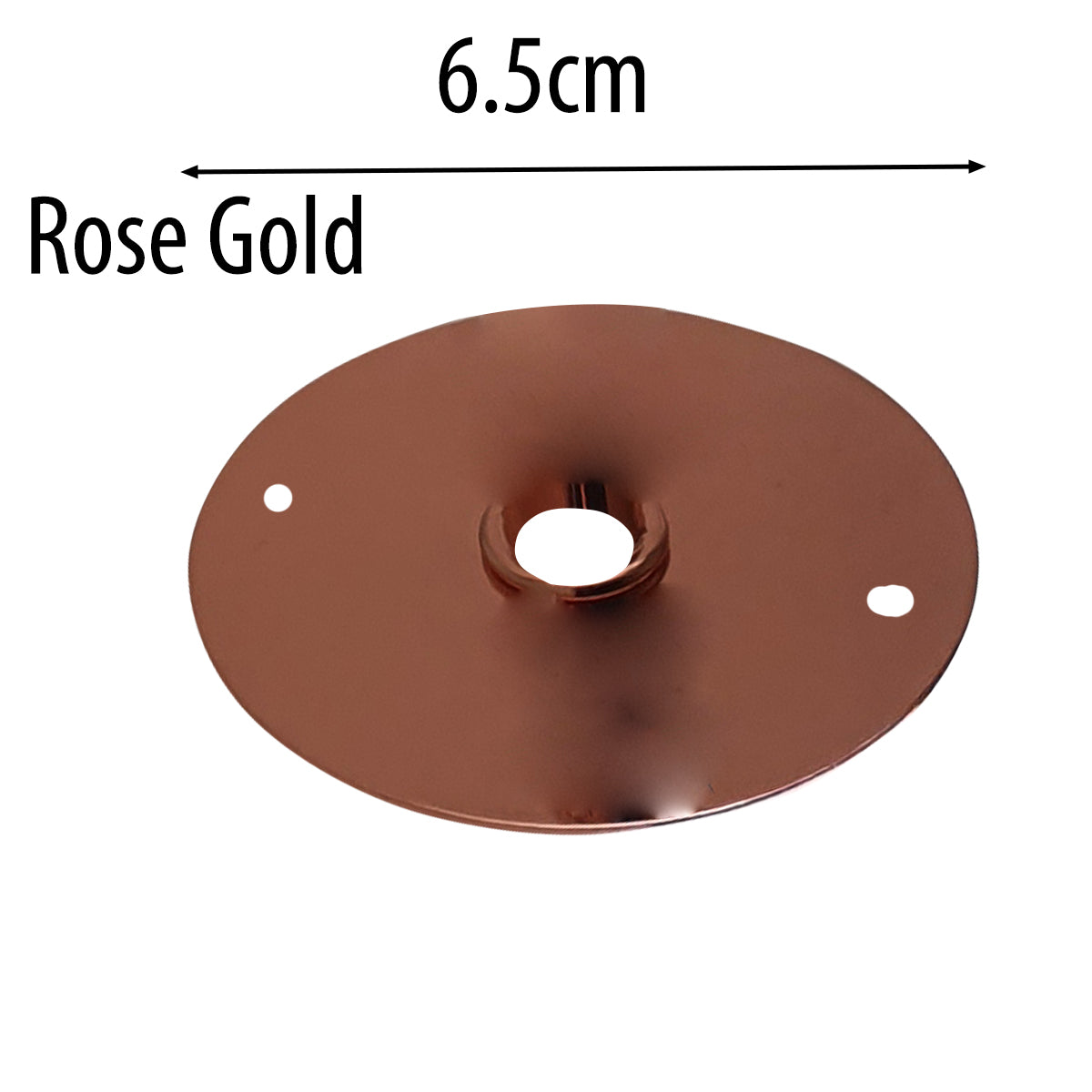 6.5cm Satin Nickel Colour Front Fitting Ceiling Plate  ~1199