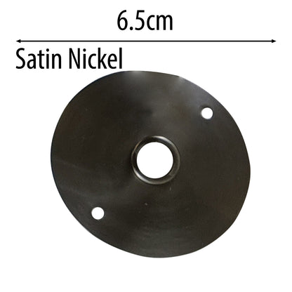 6.5cm Satin Nickel Colour Front Fitting Ceiling Plate  ~1199
