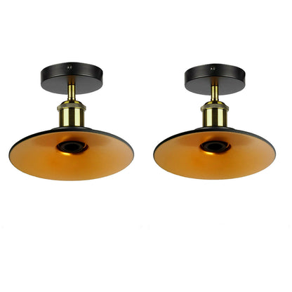 2 Pack Vintage E27 Flush Mount Ceiling Lights~4082