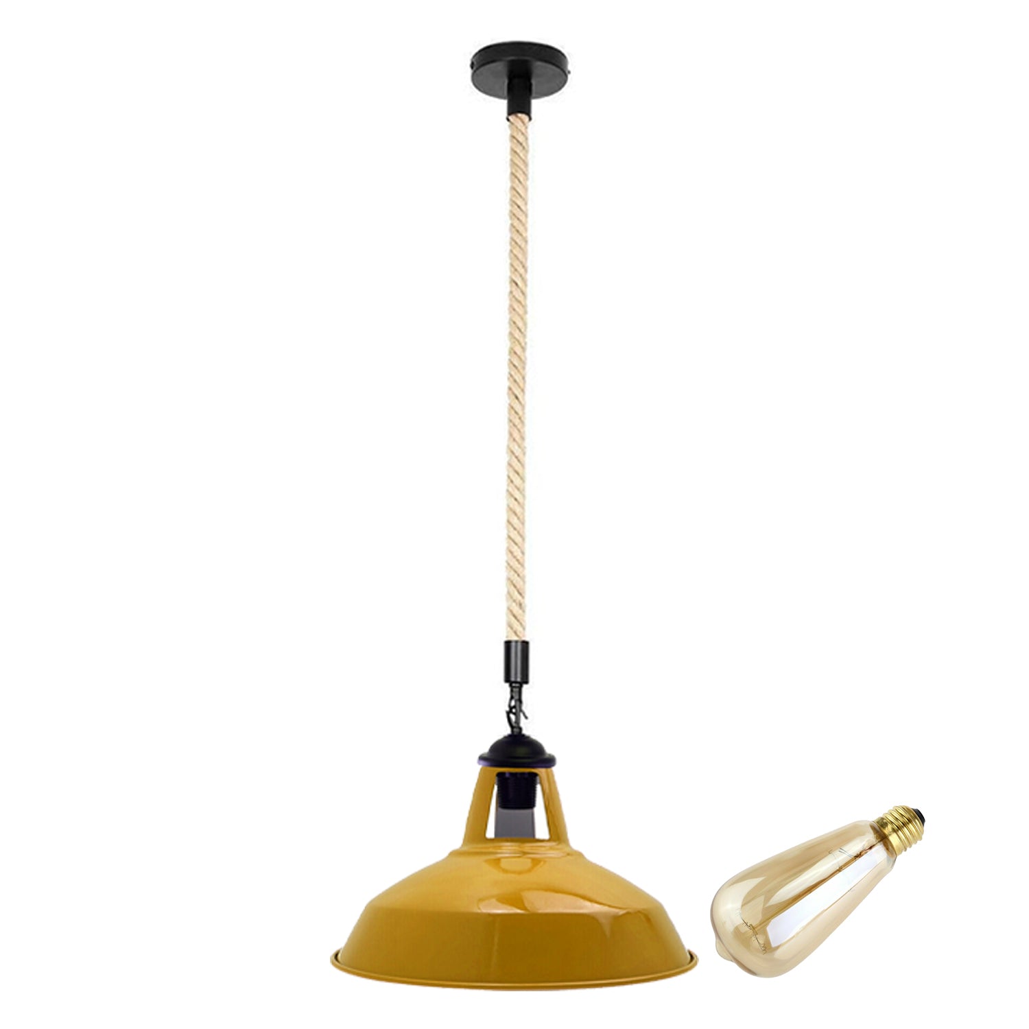 Metal Hemp Rope LED Hanging Lamp