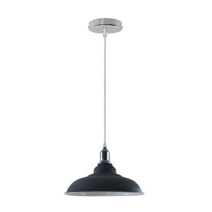 Semi Curvy Pendant Light Retro  E27 32cm Metal Shade~4138