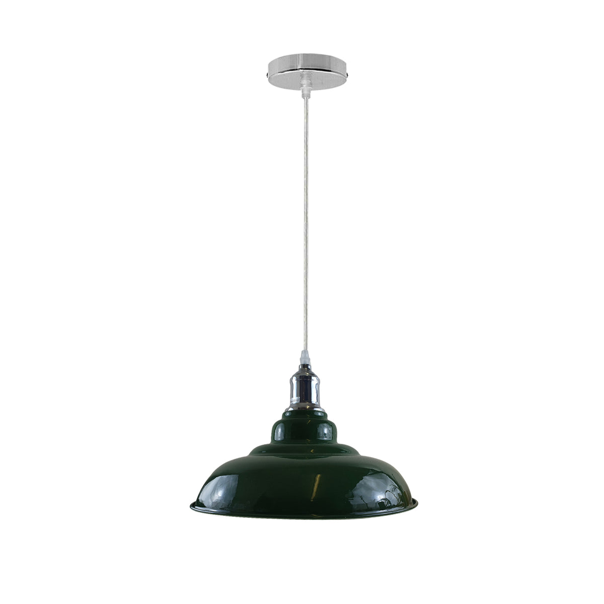 Semi Curvy Pendant Light Retro  E27 32cm Metal Shade~4138