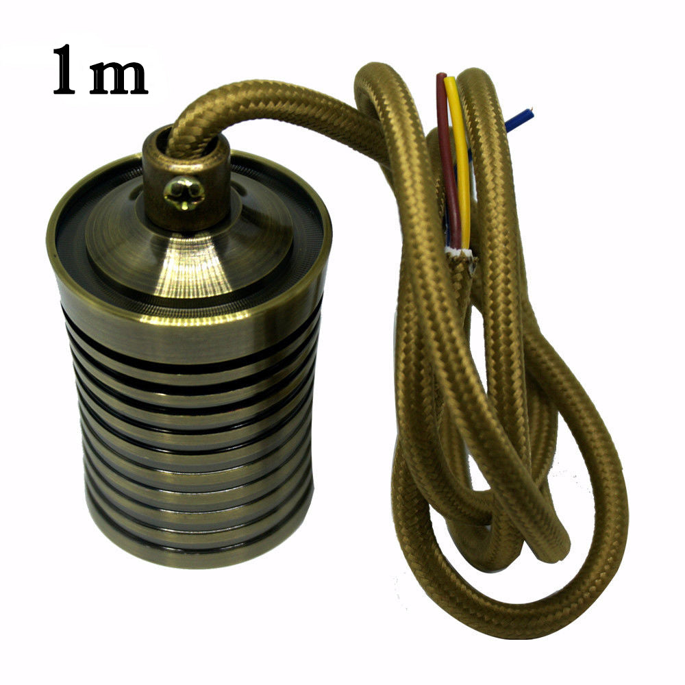 Green Brass E27 Lamp Holder with 95cm Adjustable Flex Cord ~4079