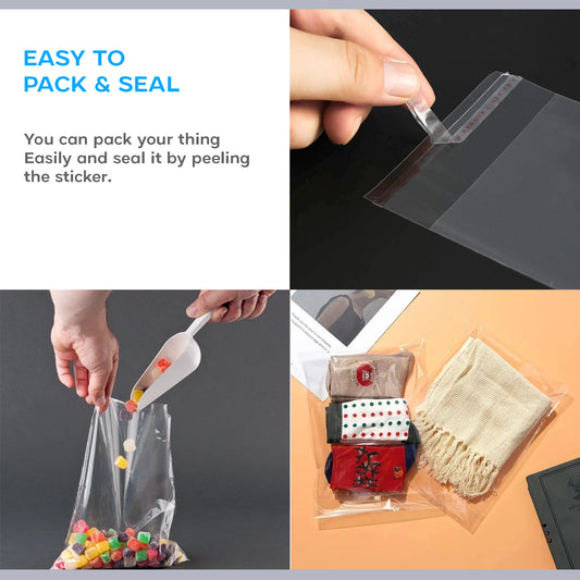 Clear Recolorable Zip Poly Bag Resealable Self Sealing Bag ~ 3729 - Vintagelite