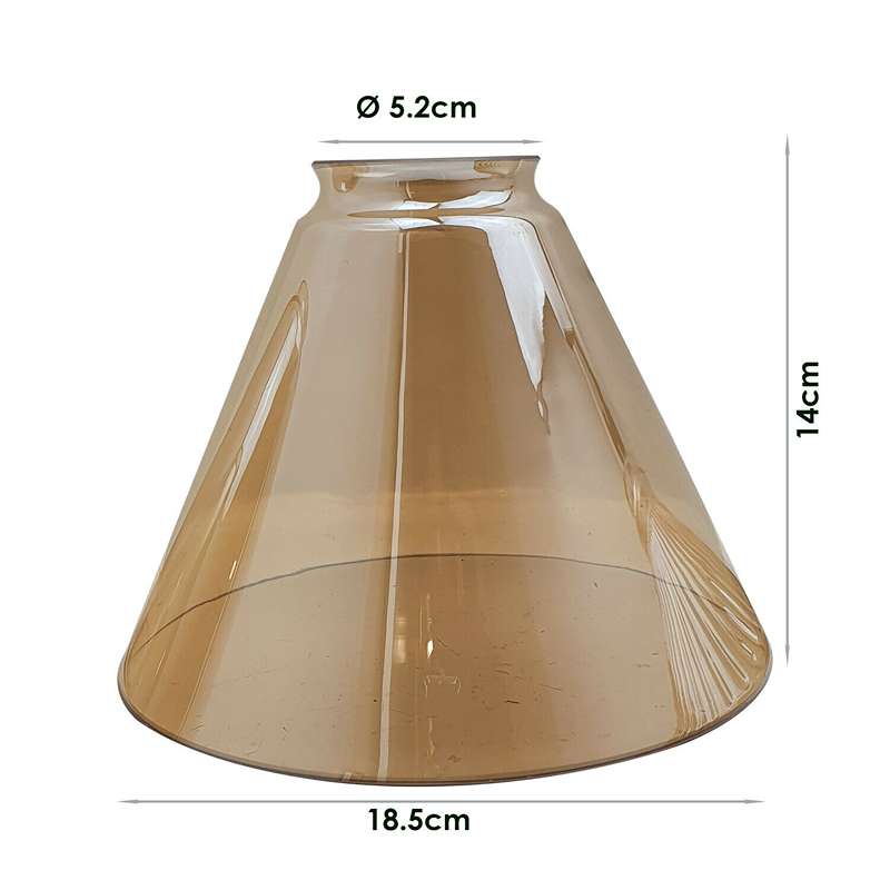 Vintage Retro Style Amber Glass Ceiling Pendant Light Lampshade