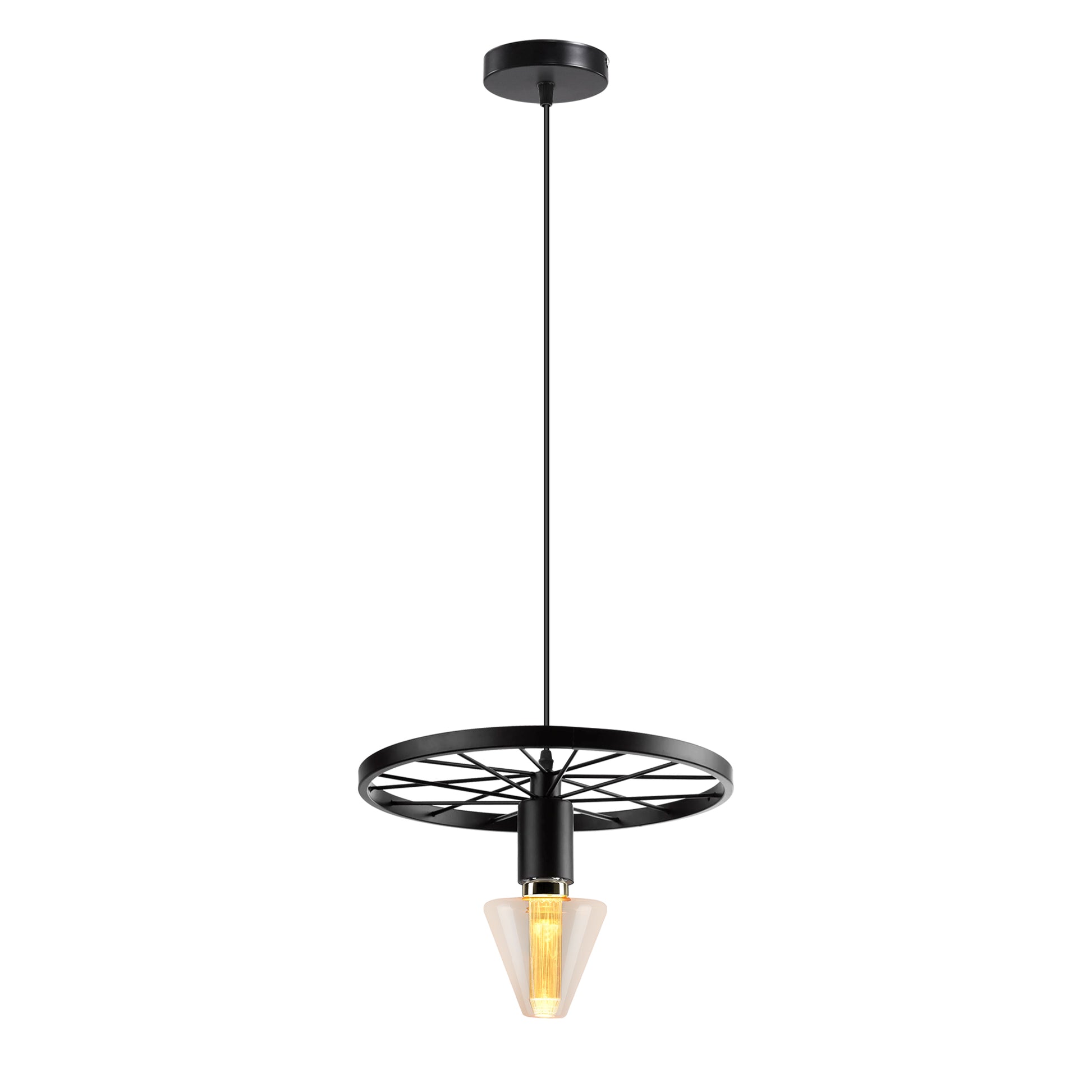 Industrial Chandelier Wheel Single Hanging Pendant Light