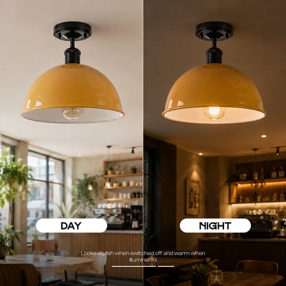 Industrial LED Semi Flush Mount E27 Ceiling Light~4152