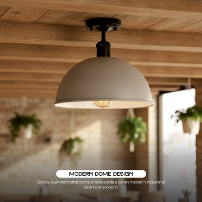 Industrial LED Semi Flush Mount E27 Ceiling Light~4152