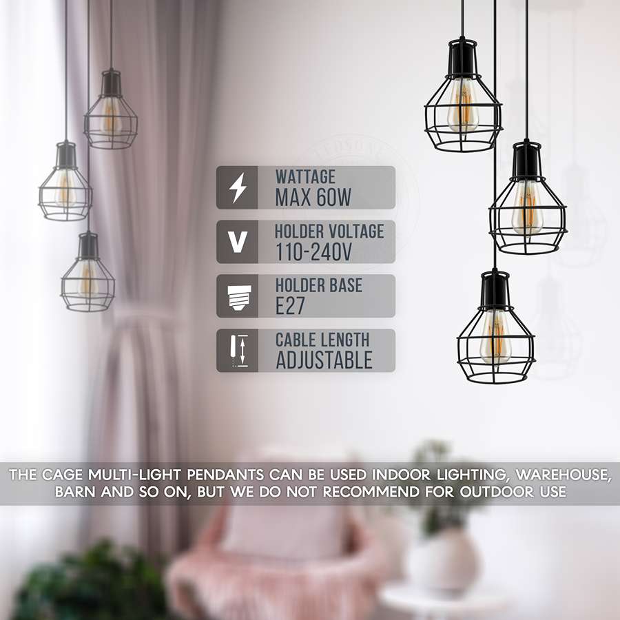 Vintage Industrial Metal Retro Ceiling Pendant Light Copper Shade