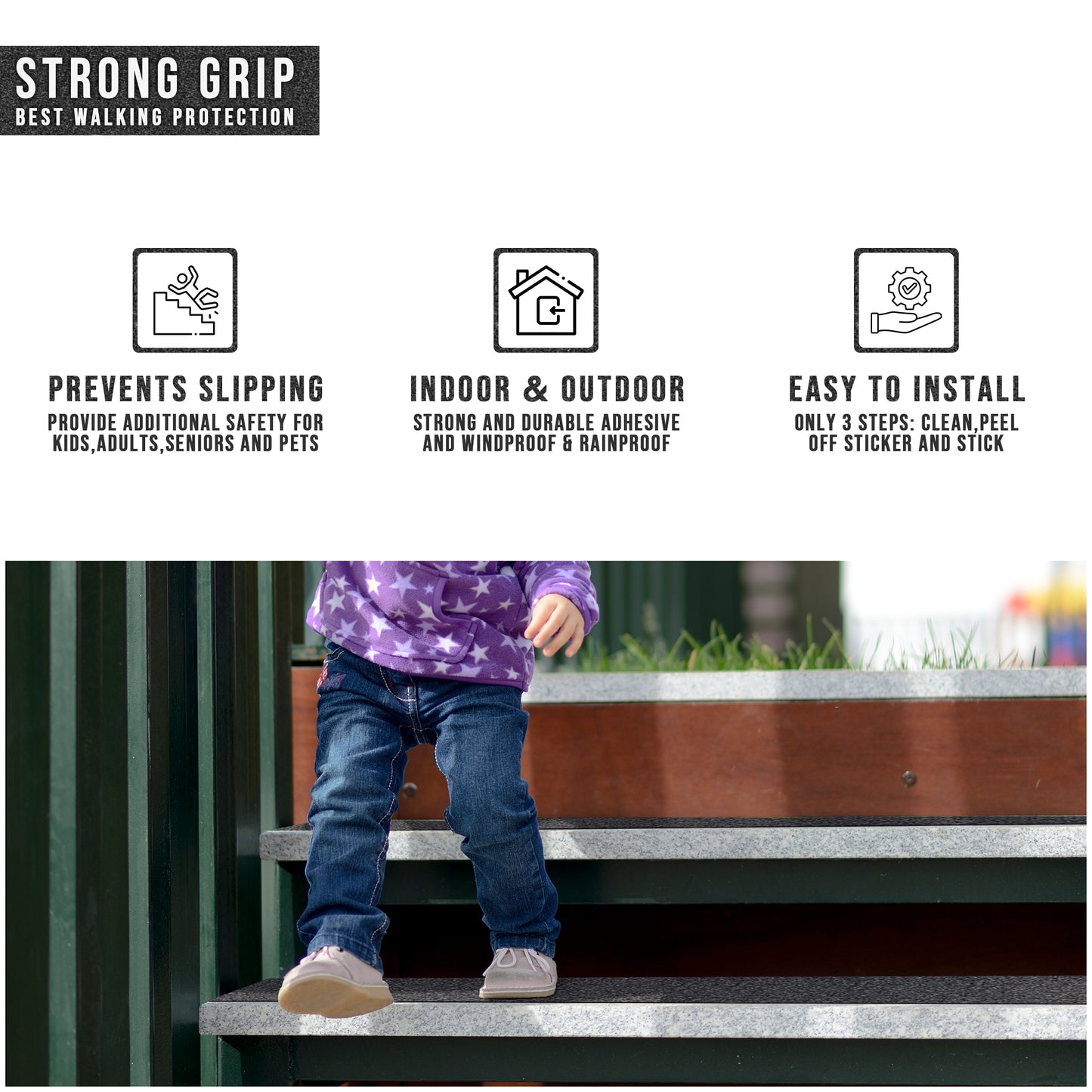 Non slip stair treads outdoor