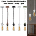 E27 Pendant Light Black