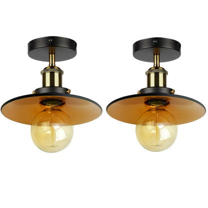 2 Pack Vintage E27 Flush Mount Ceiling Lights~4082