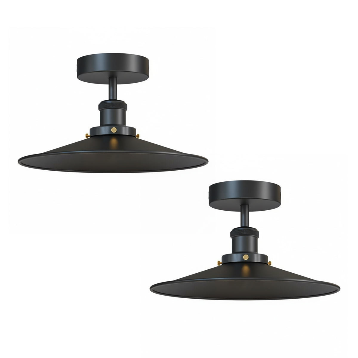 2 Pack Vintage E27 Flush Mount Ceiling Lights~4082