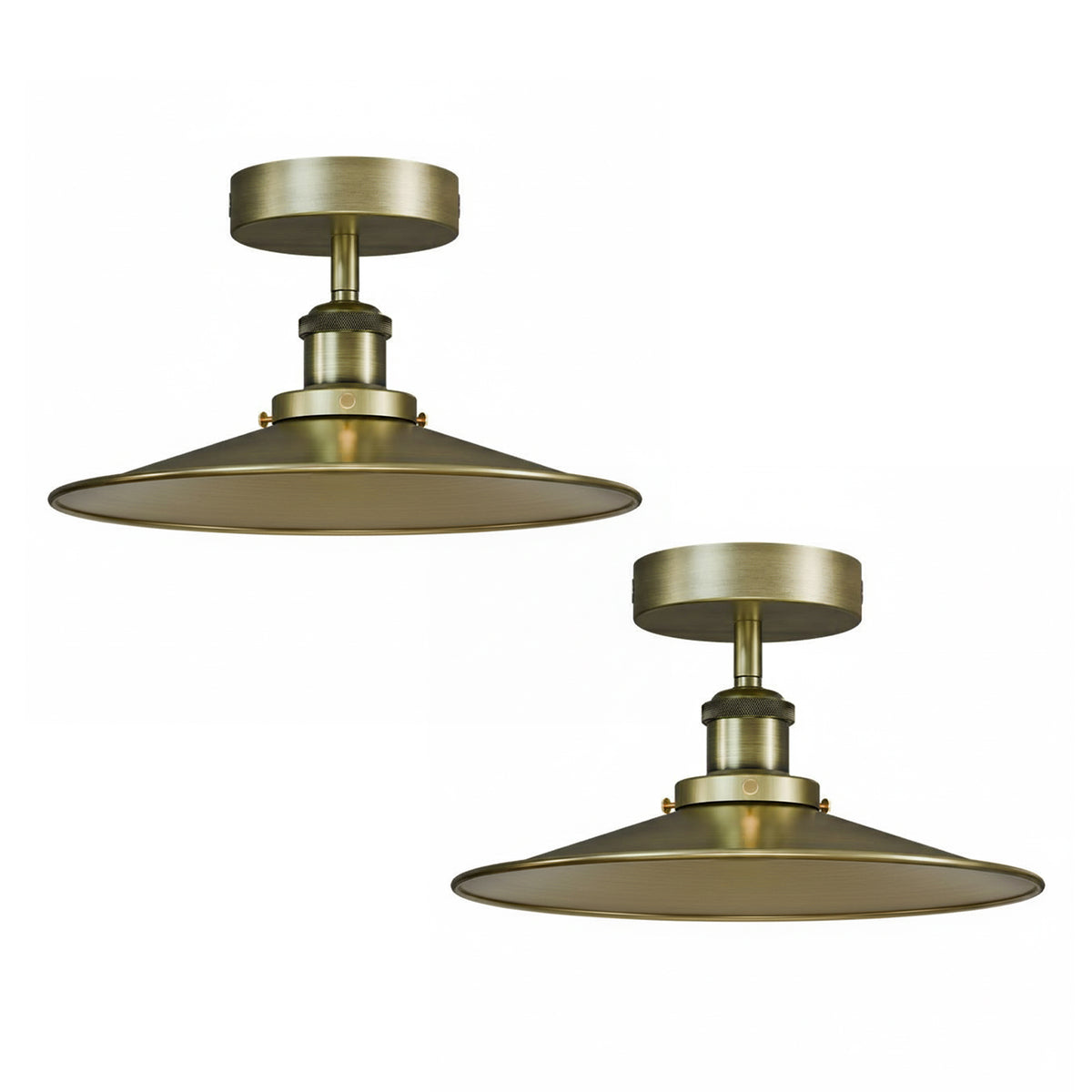 2 Pack Vintage E27 Flush Mount Ceiling Lights~4082