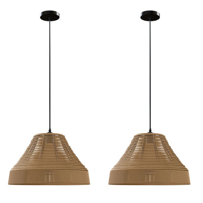 Rustic Hemp Rope Pendant Light Fitting 2PCS ~4043