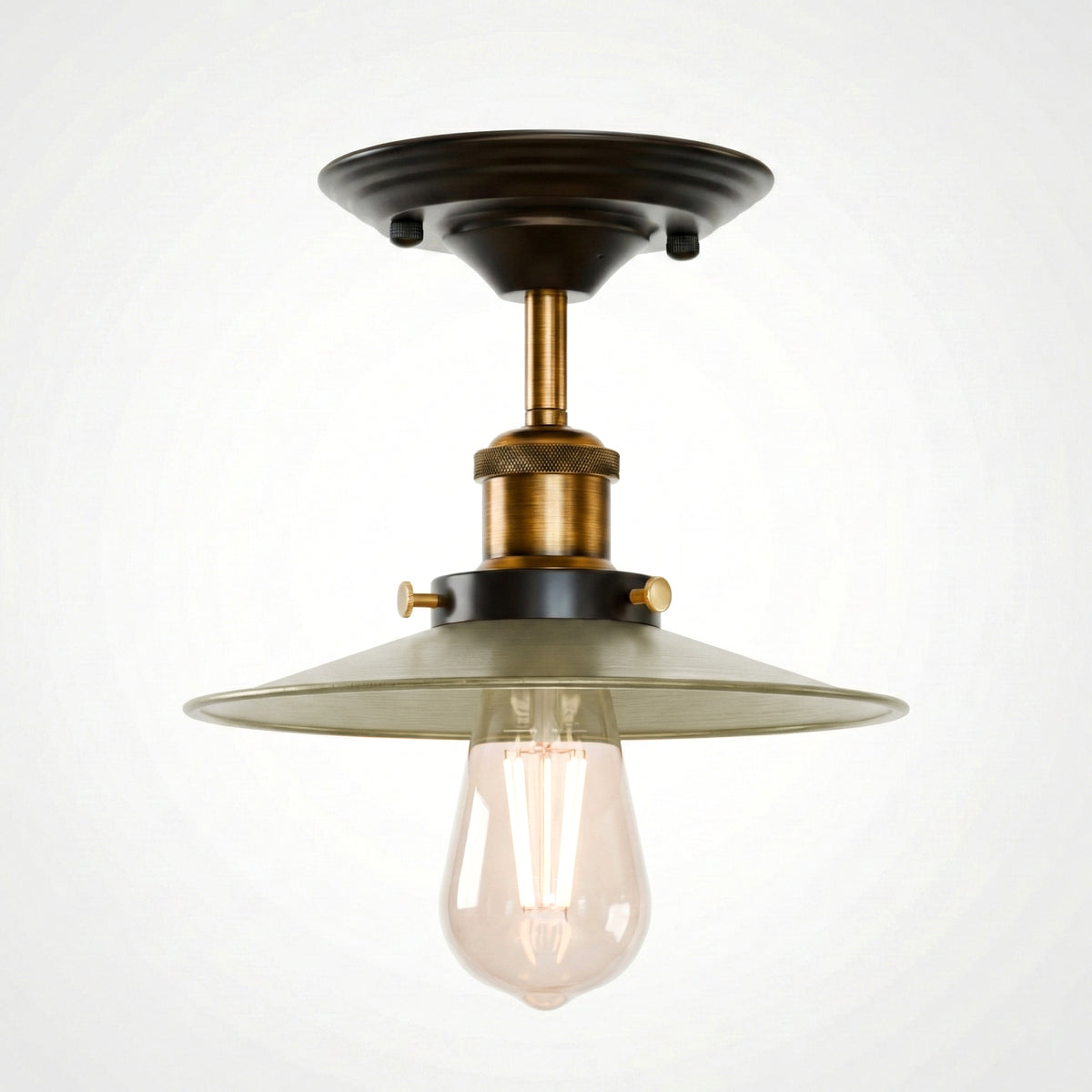 Industrial Semi Flush Mount LED Ceiling Light~4047