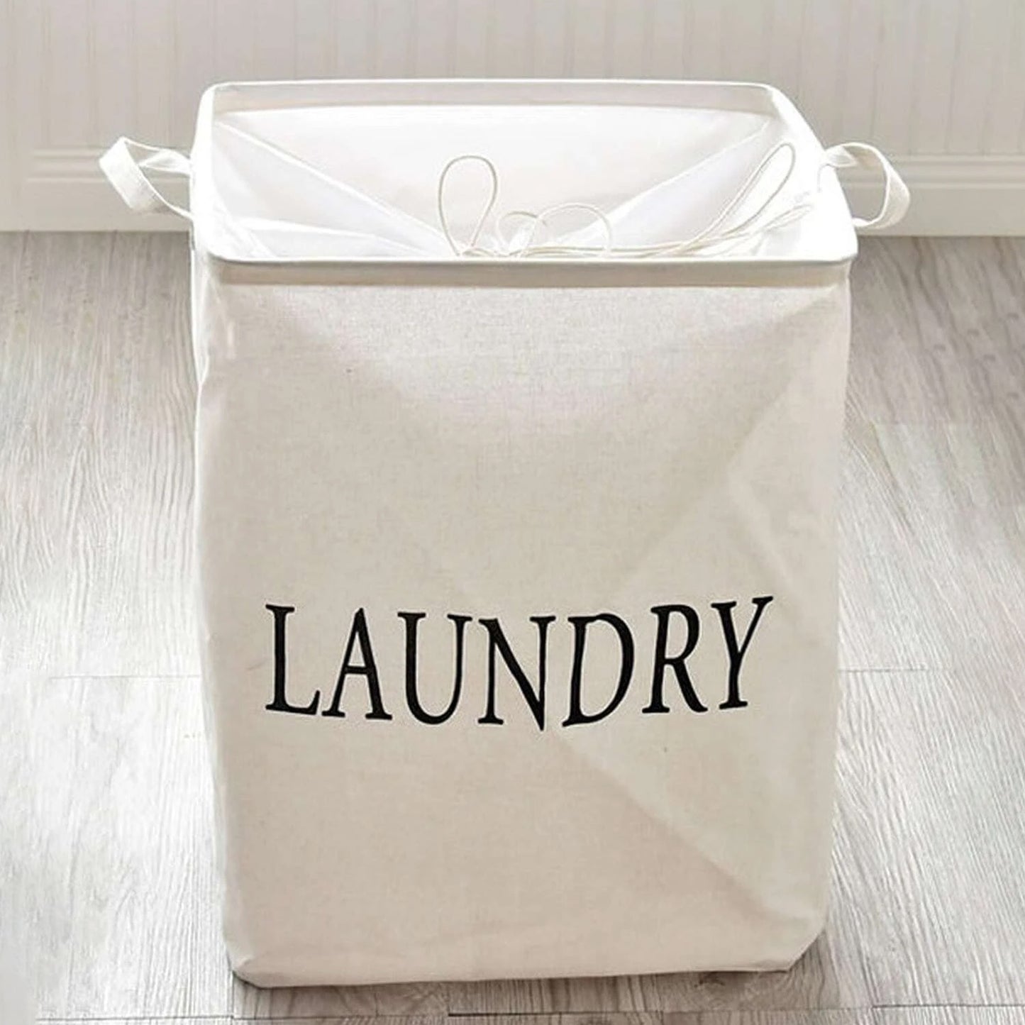 Large Laundry Hamper Bag jute Clothes Storage Baskets Home Clothes Barrel Bags ~ 3528