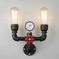 Industrial pipe wall sconce
