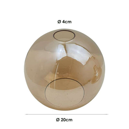 Glass Globe Amber Lampshade