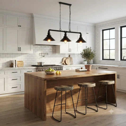 Industrial 3-way pipe pendant light
