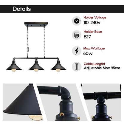 Industrial water pipe hanging light