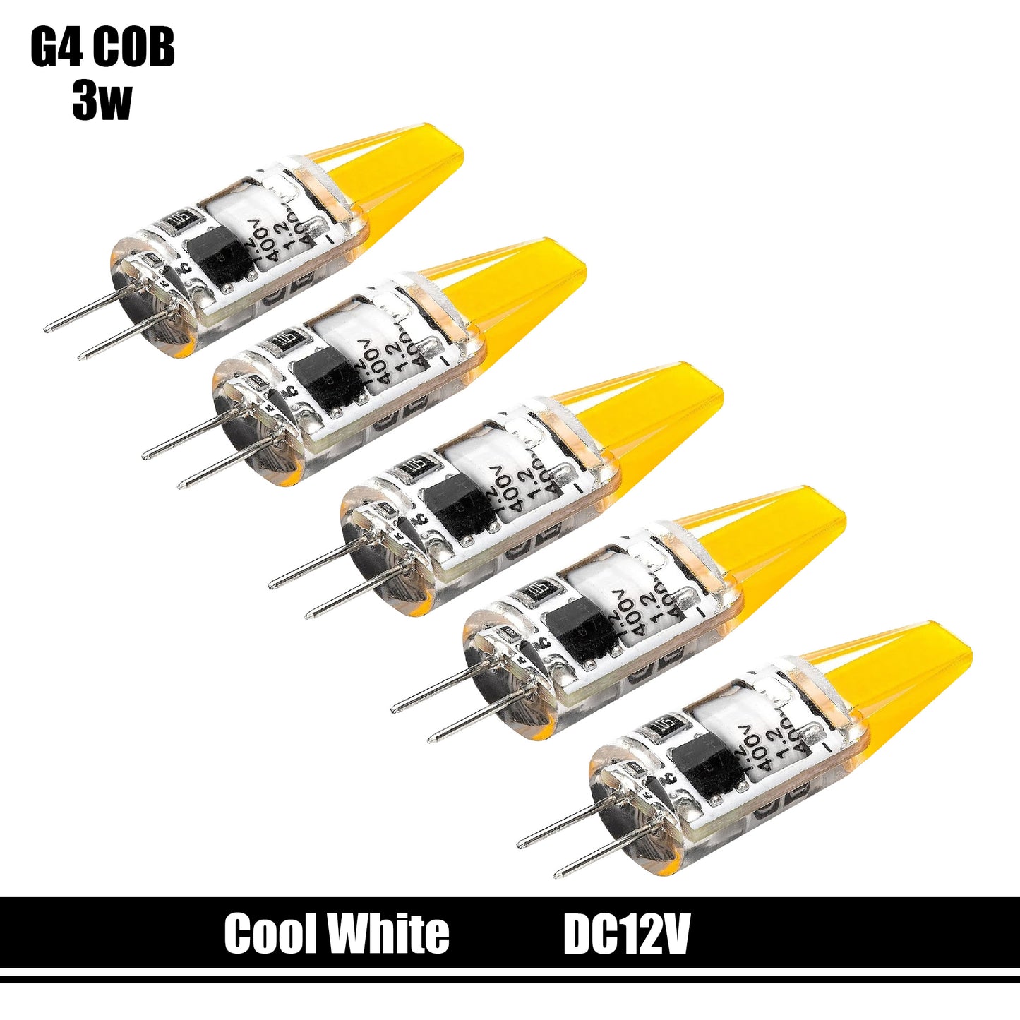 G4 COB Chip DC 12V 3W LED Light Replace Halogen Bulb ~ 3126