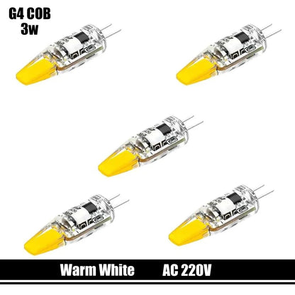 G4 COB Chip AC 220V 3W LED Light Replace Halogen Bulb ~3528