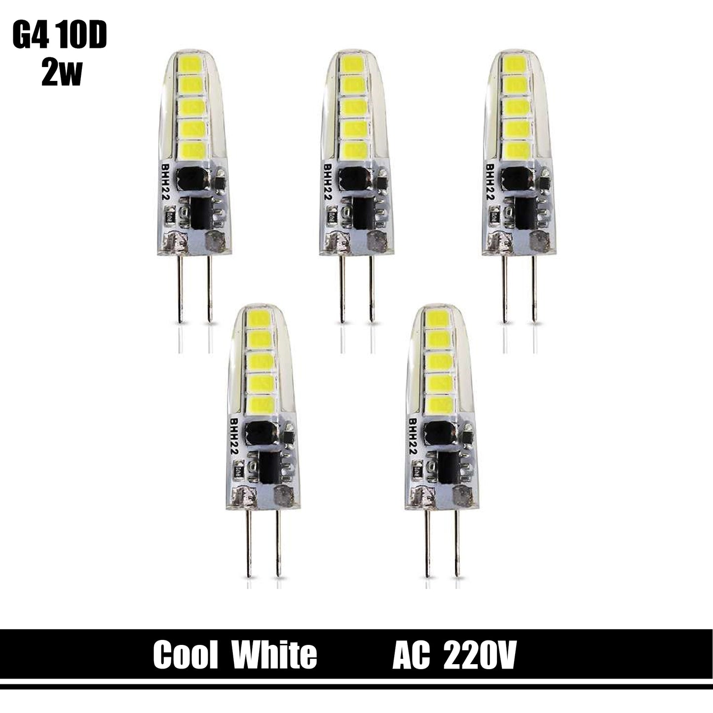 G4 10 Diode Cool White 2W AC 220V LED Light Replace Halogen Bulb For LED~3127