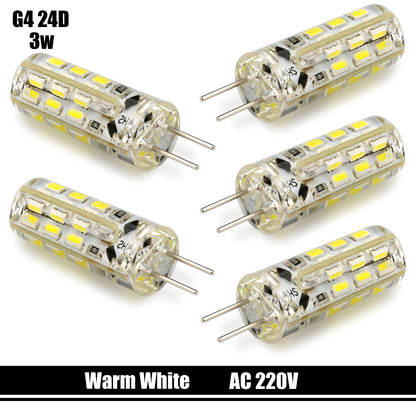 G4 24 Diode AC 220V 3W Warm White Ceramic LED Bulb Halogen Light ~ 3128