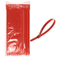 100Pcs Red Plastic Wraps Adjustable Cable Ties~4177