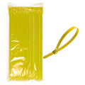 100Pcs Yellow Plastic Wraps Adjustable Cable Ties~4176