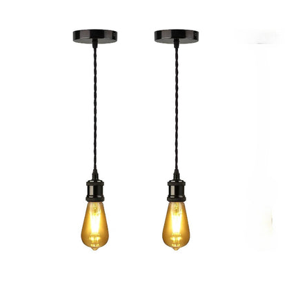 2 Pack Vintage E27 Pendant Light 2m Cable ~ 4062