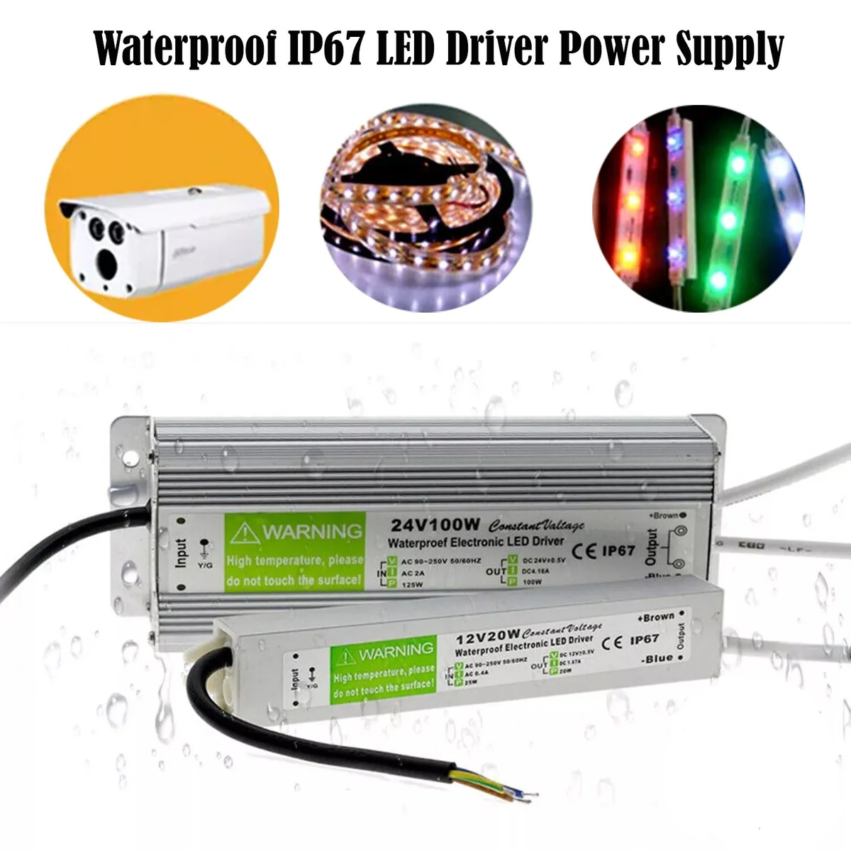 DC12V/24V Waterproof LED Driver Power Supply~4086