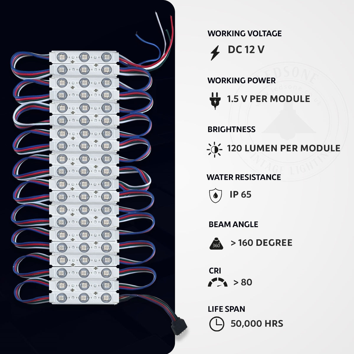 12V 1.5W LED Module Light IP65 Waterproof 10/20 Pcs~4148
