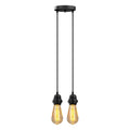 Double E27 Pendant Light 95cm Fabric Cables~4120