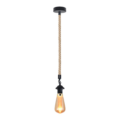 Hemp Ceiling Pendant Light Fitting E27 Lamp~4109