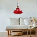 Red Retro Hemp Rope Barn Slot Demo Shade Hanging Lights~1822 - Vintagelite