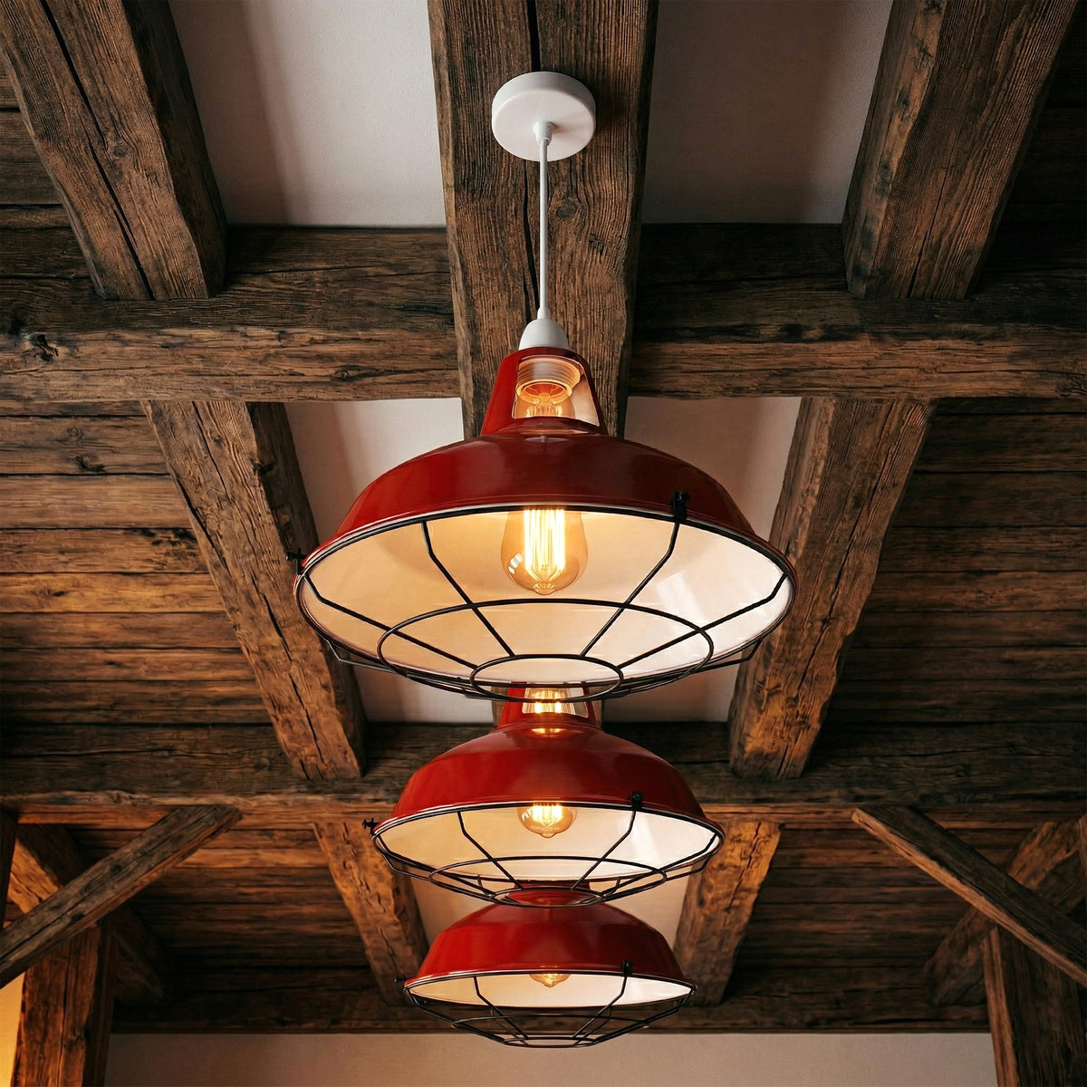 31.5cm Industrial Metal Lampshade, Modern Ceiling Pendant Light Shade
