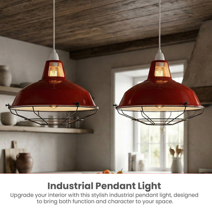 31.5cm Industrial Metal Lampshade, Modern Ceiling Pendant Light Shade