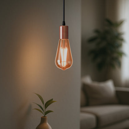 Vintage E27 Base Suspension Pendant Light Copper Lamp Holder~2628