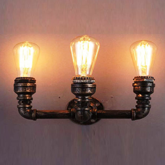 Retro Vintage Wall Lamps Industrial Pipe Iron Wall Mounted Steampunk Lighting Fixture - Application Image 1