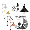 Plug-in wall light with dimmer