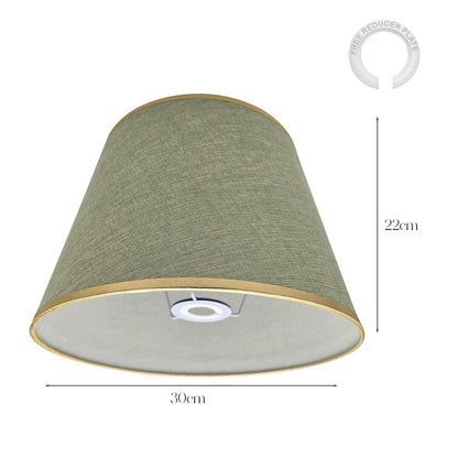 Bedside Tables with Light Desk Lamps and Linen Accents - Size