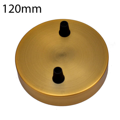 120mm Green Brass 2 Outlet Metal Ceiling Rose