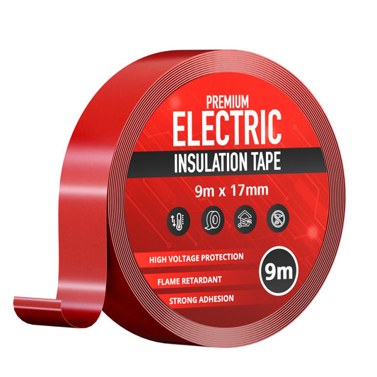 Red Electrical Insulation PVC Tape 9m x 17mm ~4024