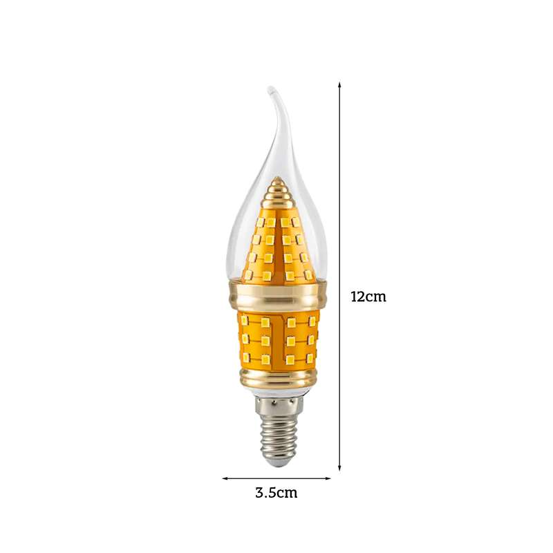 12W LED Candle Bulb Filament Bend TIp Cool White Warm White E14 Base Candelabra Bulb 6