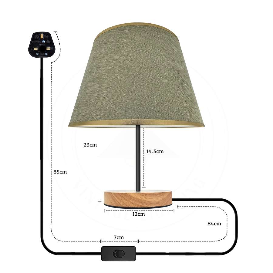 Modern Fabric Table Lamp-Size